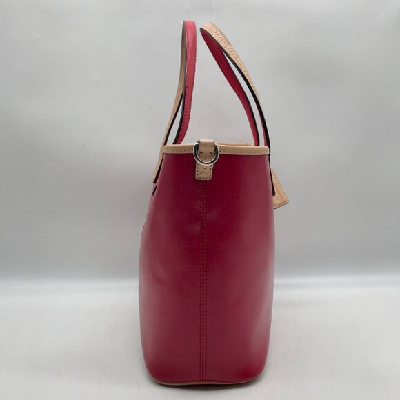 Coach Pink & Tan Leather Park Metro Convertible Tote F26731 - Picture 4 of 11